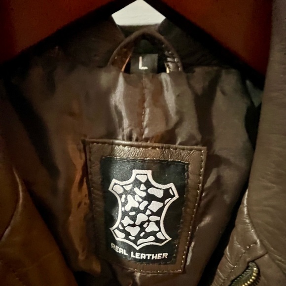 Men’s Han Solo Replica Leather Jacket Size Large - Picture 3 of 4
